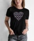 ფოტო #1 პროდუქტის Women's Word Art XOXO Heart T-Shirt