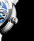 ფოტო #3 პროდუქტის Men's Blue Leather Strap Watch 54mm