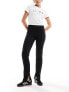 Фото #1 товара Monki tailored cigarette trousers with split hem in black