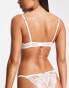 Фото #4 товара Bluebella Marseille bridal embroidered mesh non padded balconette bra with V wire detail in white