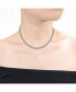 ფოტო #3 პროდუქტის White Gold Plated with Cubic Zirconia Graduated-Size Tennis chain Anniversary Necklace