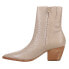 Matisse Caty Snake Pointed Toe Cowboy Booties Womens Beige Casual Boots CATY-IVX