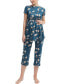 ფოტო #1 პროდუქტის Zadie Maternity Nursing 2-Piece Pajama Set
