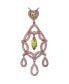ფოტო #1 პროდუქტის Suzy Levian Sterling Silver Cubic Zirconia Wrapped Heart Dangle Chandelier Pendant Necklace