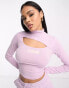 Фото #1 товара ellesse Gullia long sleeve top with cut out in purple