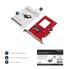 Фото #9 товара StarTech.com U.2 to PCIe Adapter for 2.5" U.2 NVMe SSD - SFF-8639 - x4 PCI Express 4.0 - PCIe - U.2 - PCIe 4.0 - Red - Activity - CE - FCC