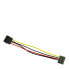 Inter-Tech 88885306 - 0.15 m - Molex (4-pin) - SATA 15-pin - Male - Female - Straight