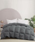 Cotton Fabric Baffled Box All Season Colored Goose Feather and Down Comforter, Full/Queen Серый, Близнец - фото #1