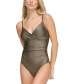 Фото #1 товара Twist-Front Tummy-Control One-Piece Swimsuit, Created for Macy's