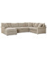 Фото #1 товара Wrenley 138" 3-Pc. Fabric Sectional Chaise Sofa, Created for Macy's