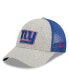 Men's Heather Gray, Royal New York Giants Pop Trucker 9FORTY Adjustable Hat