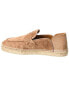 Фото #2 товара Christian Louboutin Paquepapa No Back Suede & Croc-Embossed Leather Espadrille