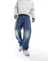 Weekday Galaxy baggy fit straight leg jeans in blue era