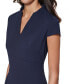 Women's V-Neck Cap Sleeve Sheath Dress