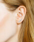 ფოტო #2 პროდუქტის 3-Pc. Set Cubic Zirconia, Hammered-Look and Crystal Ball Stud Earrings in Silver-Plate