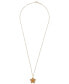 Фото #3 товара Macy's citrine (1-3/4 ct. t.w.) & Diamond (1/10 ct. t.w.) 18" Flower Pendant Necklace in 14k Gold