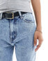 In The Style Petite straight leg jeans in bleach wash blue