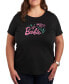 Фото #1 товара Trendy Plus Size Barbie Spring Graphic Short Sleeve T-shirt
