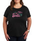 Trendy Plus Size Barbie Spring Graphic Short Sleeve T-shirt