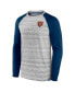 Фото #2 товара Men's Heather Gray/Navy Chicago Bears Fair Shake Raglan Long Sleeve T-Shirt