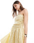 Nobody's Child Felicity bandeau midaxi dress in ditsy yellow