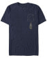 ფოტო #1 პროდუქტის Men's Generic Additude Bat Faux Pocket Short Sleeve T-shirt
