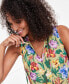 Фото #2 товара Women's Floral-Print Ruffled Top, Created for Macy's