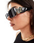 Le Specs cruel intentions rectangle sunglasses in black