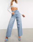 Фото #1 товара ASOS DESIGN high rise 'relaxed' dad jeans in midwash