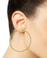 ფოტო #2 პროდუქტის Textured Medium Hoop Earrings in 10k Gold, 40mm