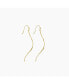 ფოტო #1 პროდუქტის Long Thin Twisted Bar Earrings Gold