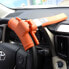COSTWAY Steering Wheel Lock Car Anti-Theft Barrier Bar Car Claw Lock Steering Wheel Lock with 3 Keys