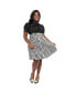 ფოტო #1 პროდუქტის Plus Size 1950s Suspender Flare Skirt