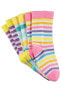 Kız Çocuk 3'lü Soket Çorap Set 2-12 Yaş Sarı