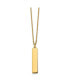 Chisel polished Yellow IP-plated Bar Dangle on a Cable Chain Necklace