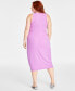 Фото #2 товара Trendy Plus Size Rib-Knit Midi Tank Dress, Created for Macy's