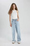 Фото #8 товара Джинсы defacto Afra X Baggy High Waist Wide Leg Long Jeans C4110ax24sp