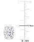 Фото #3 товара Moissanite Oval Stud Earrings (4 ct. t.w.) in Sterling Silver