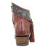 Corral Boots Studded Round Toe Zippered Cowboy Booties Womens Brown Casual Boots