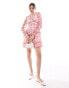 Фото #1 товара Vero Moda smock mini dress with ruffles in pink floral