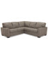 Фото #9 товара Ennia 2-Pc. Leather Sectional Sofa, Created for Macy's