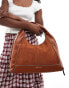 River Island whipstitch slouch bag in brown - фото #1