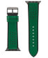 ფოტო #2 პროდუქტის Men's Green and Black Premium Leather Band with Perforated Pattern For 42mm, 44mm, 45mm, Ultra, Ultra2 Apple Watch