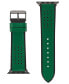 Men's Green and Black Premium Leather Band with Perforated Pattern For 42mm, 44mm, 45mm, Ultra, Ultra2 Apple Watch