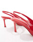 Фото #3 товара Simmi London Lissa pointed slingback heeled shoe in Red