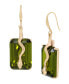 ფოტო #1 პროდუქტის Women's Snake Stone Drop Earrings