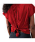Фото #3 товара Women's Red Kansas City Chiefs Abigail Back Slit T-shirt