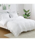 Soft Washed Microfiber Ruffle Duvet Cover Set, Queen