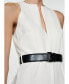 Фото #2 товара Women's Zipper Detail Belted Jumpsuit