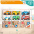 WOOMAX Set 6 Vehicles And 9 Wood Traffic Signs Construction Game